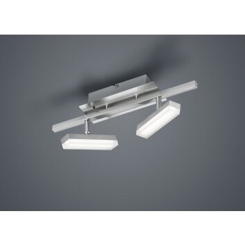 Reality Bondy Ceiling Light LED matt nickel, 2-light sources, Remote control