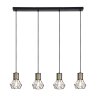 Globo PRISKA Pendant Light black, 4-light sources