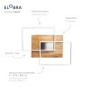 Elobra PANAMA Ceiling Light LED Ecru, 2-light sources, Remote control