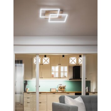 Elobra PANAMA Ceiling Light LED Ecru, 2-light sources, Remote control