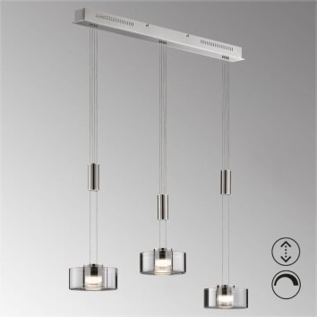 Fischer & Honsel LAVIN Pendant Light LED matt nickel, 3-light sources