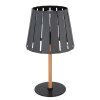Globo LUNA Table lamp Wood like finish, black, 1-light source