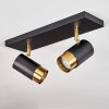 CAMPANAS Ceiling Light brass, black, 2-light sources