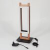 AYAJASCO Table lamp LED Wood like finish, black, 1-light source