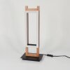 AYAJASCO Table lamp LED Wood like finish, black, 1-light source