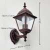 MURTO outdoor wall light rust-coloured, 1-light source