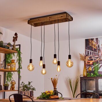 AVESTRUZ Pendant Light Ecru, black, 6-light sources