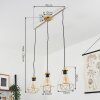 CENOVA Pendant Light brass, 3-light sources