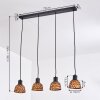 AESCHI Pendant Light black, 4-light sources