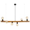 Globo KIRA Pendant Light dark brown, 6-light sources