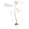 Steinhauer CAPRI floor lamp bronze, 2-light sources