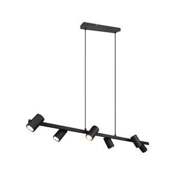 Trio MARLEY Pendant Light black, 6-light sources