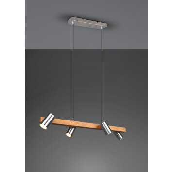 Trio MARLEY Pendant Light Ecru, matt nickel, 4-light sources