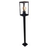 Lutec KARO path light Wood like finish, black, 1-light source