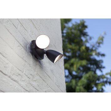Lutec SHRIMP Outdoor Wall Light LED black, 1-light source
