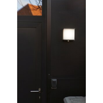 Lutec DOBLO Outdoor Wall Light LED anthracite, 1-light source, Motion sensor