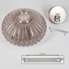 CHAPAL Ceiling Light matt nickel, 1-light source