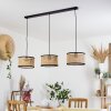 CARBONALITO Pendant Light black, 3-light sources