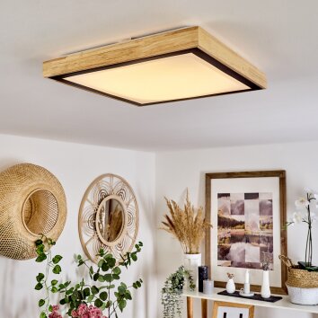 CORINTO Ceiling Light LED Ecru, black, 1-light source