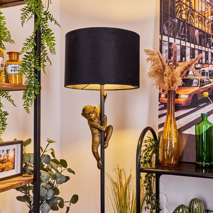 SUARDI Floor Lamp gold, black, 1-light source