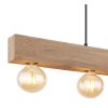 Globo ERNA Pendant Light Light wood, black, 4-light sources