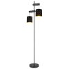 Globo CLARKE Floor Lamp black, 2-light sources