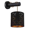 Globo CLARKE Wall Light black, 1-light source