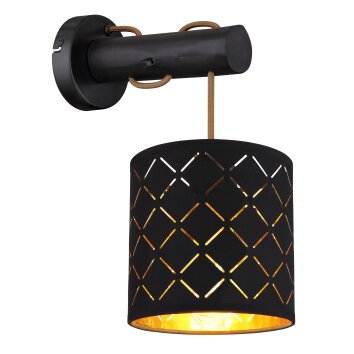 Globo CLARKE Wall Light black, 1-light source