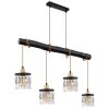 Globo COMMA Pendant Light black, 4-light sources