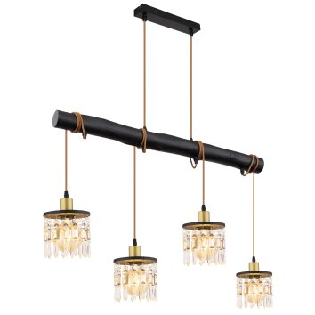 Globo COMMA Pendant Light black, 4-light sources