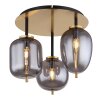 Globo BLACKY Ceiling Light brass, black, 3-light sources