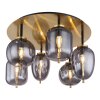 Globo BLACKY Ceiling Light brass, black, 6-light sources