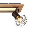 Globo PRISKA Ceiling Light Wood like finish, black, white, 3-light sources
