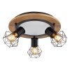 Globo PRISKA Ceiling Light Wood like finish, black, white, 4-light sources