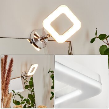 MORGES mirror light LED chrome, white, 1-light source