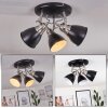 GRALINGEN Ceiling Light matt nickel, black, 3-light sources