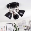 GRALINGEN Ceiling Light matt nickel, black, 3-light sources