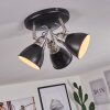 GRALINGEN Ceiling Light matt nickel, black, 3-light sources