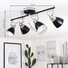 GRALINGEN Ceiling Light matt nickel, black, 4-light sources