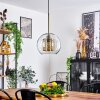 ESPEJUELO Pendant Light brass, black, 1-light source