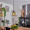 ESPEJUELO Pendant Light brass, black, 1-light source
