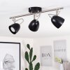 MOESDORF Ceiling Light matt nickel, black, 3-light sources