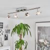 MARSEN Ceiling Light LED chrome, matt nickel, 4-light sources, Remote control, Colour changer