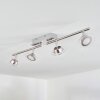 MARSEN Ceiling Light LED chrome, matt nickel, 4-light sources, Remote control, Colour changer