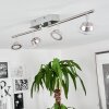 MARSEN Ceiling Light LED chrome, matt nickel, 4-light sources, Remote control, Colour changer