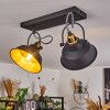 LLANAGE Ceiling Light black, white, 2-light sources