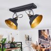 LLANAGE Ceiling Light black, white, 2-light sources
