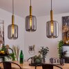 MALIALI Pendant Light brass, black, 3-light sources