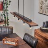 DEADWOOD Pendant Light LED brown, Wood like finish, 5-light sources