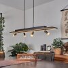 DEADWOOD Pendant Light LED brown, Wood like finish, 5-light sources
